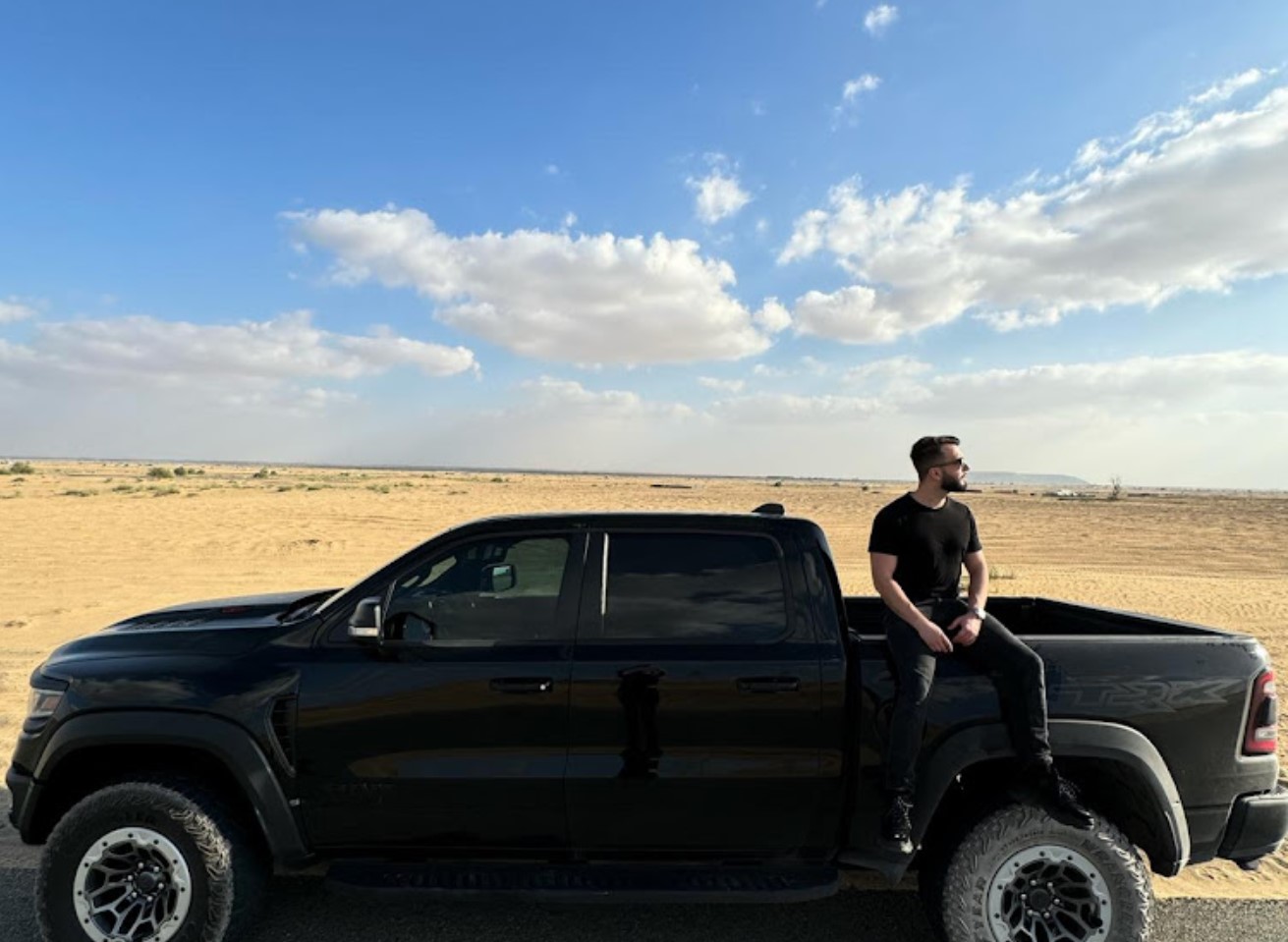 For instance, like these ones. The power of a car, the exoticism of the desert, and the wide-open sky — it's rugged and stylish.